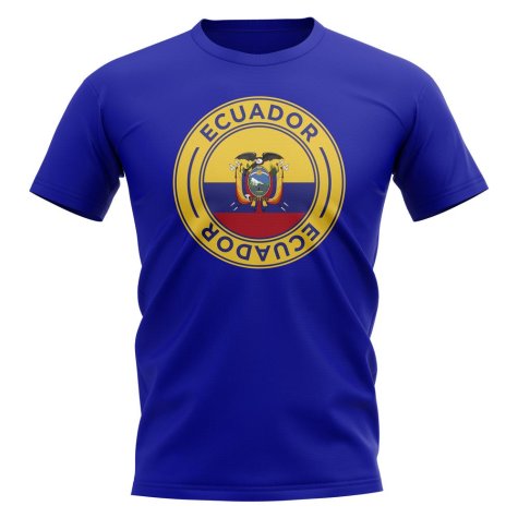 Ecuador Football Badge T-Shirt (Royal)