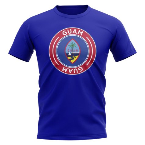 Guam Football Badge T-Shirt (Royal)
