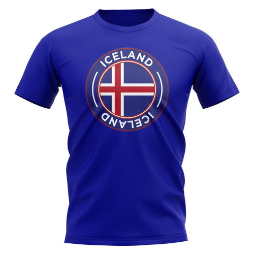 Iceland Football Badge T-Shirt (Royal)