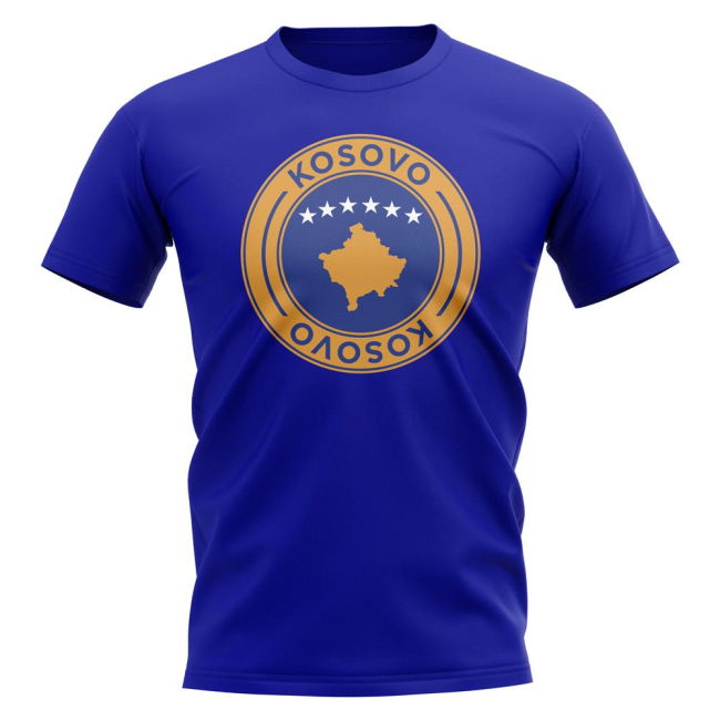 Kosovo Football Badge T-Shirt (Royal)