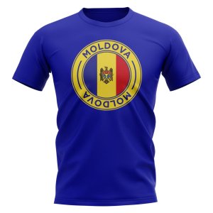 Moldova Football Badge T-Shirt (Royal)