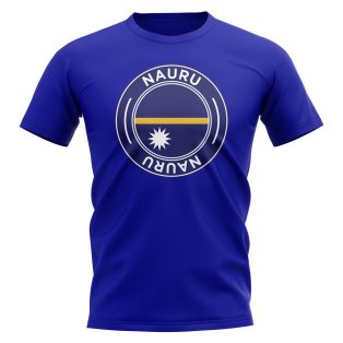 Nauru Football Badge T-Shirt (Royal)