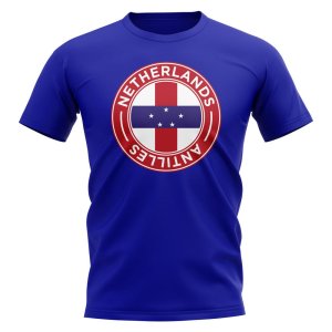 Netherlands Antilles Football Badge T-Shirt (Royal)