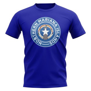 Northern Mariana Islands Football Badge T-Shirt (Royal)