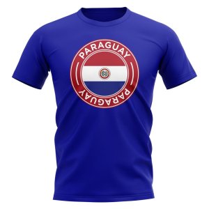 Paraguay Football Badge T-Shirt (Royal) Paraguay Football Badge T-Shirt (Royal)