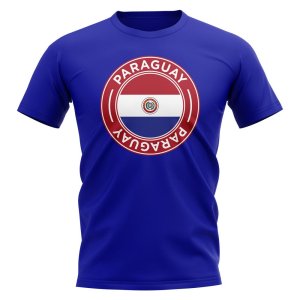 Paraguay Football Badge T-Shirt (Royal)