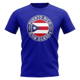 Puerto Rico Football Badge T-Shirt (Royal)