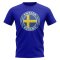 Sweden Football Badge T-Shirt (Royal)