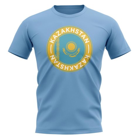 Kazakhstan Football Badge T-Shirt (Sky)