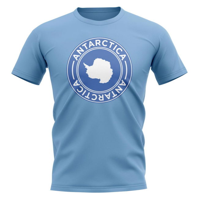 Antarctica Football Badge T-Shirt (Sky)