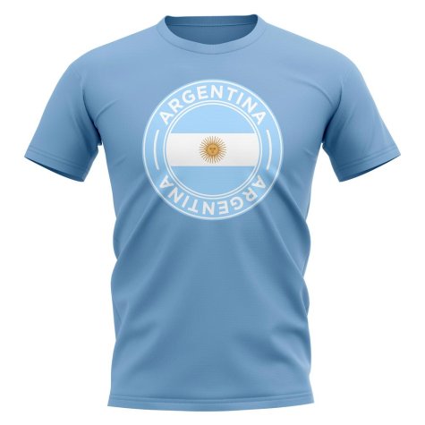 Argentina Football Badge T-Shirt (Sky)