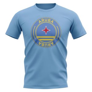Aruba Football Badge T-Shirt (Sky)