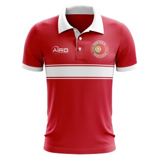 Portugal Concept Stripe Polo Shirt (Red)