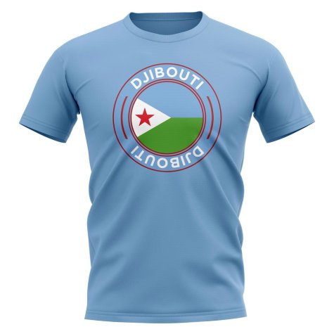 Djibouti Football Badge T-Shirt (Sky)