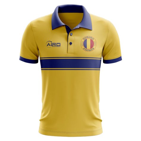 Romania Concept Stripe Polo Shirt (Yellow) - Kids
