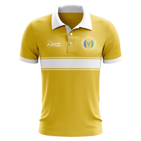 Saint Vincent and The Grenadines Concept Stripe Polo Shirt (Yellow) - Kids