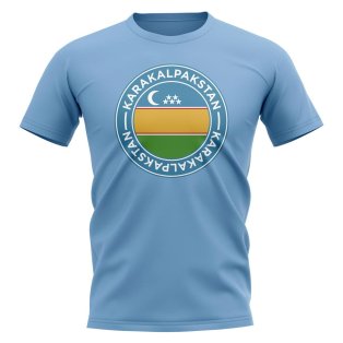 Karakalpakstan Football Badge T-Shirt (Sky)