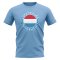 Luxembourg Football Badge T-Shirt (Sky)