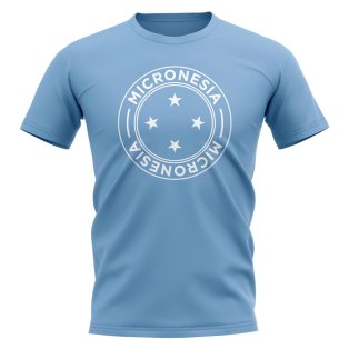 Micronesia Football Badge T-Shirt (Sky)