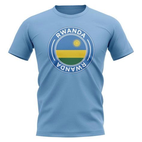 Rwanda Football Badge T-Shirt (Sky)