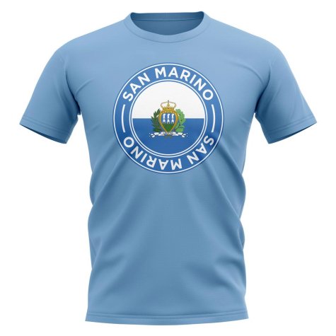 San Marino Football Badge T-Shirt (Sky)