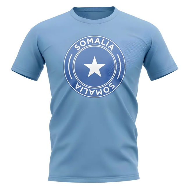 Somalia Football Badge T-Shirt (Sky)