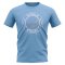 Tuvalu Football Badge T-Shirt (Sky)