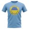 Ukraine Football Badge T-Shirt (Sky)