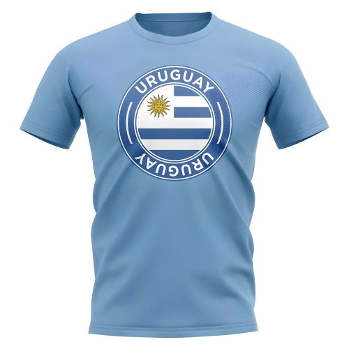 Uruguay Football Badge T-Shirt (Sky)