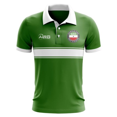 Somaliland Concept Stripe Polo Shirt (Green) - Kids