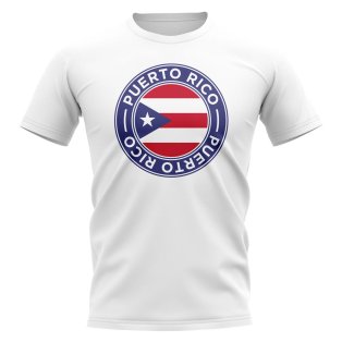 Puerto Rico Football Badge T-Shirt (White)