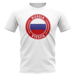 Russia Football Badge T-Shirt (White)