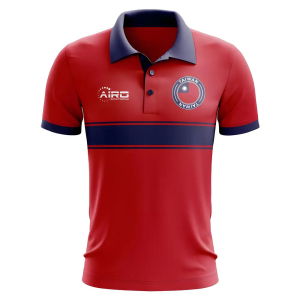 Taiwan Concept Stripe Polo Shirt (Red) - Kids