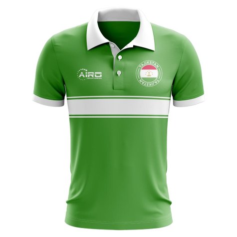 Tajikstan Concept Stripe Polo Shirt (Green) - Kids