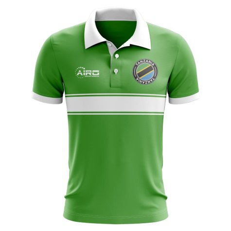 Tanzania Concept Stripe Polo Shirt (Green) - Kids