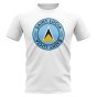 Saint Lucia Football Badge T-Shirt (White)