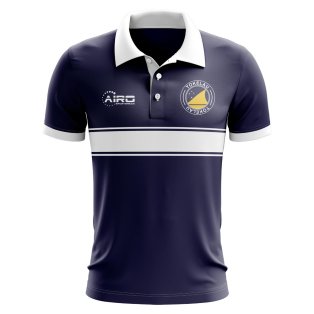 Tokelau Concept Stripe Polo Shirt (Navy)