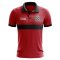 Trinidad and Tobago Concept Stripe Polo Shirt (Red)