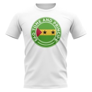 Sao Tome and Principe Football Badge T-Shirt (White)