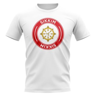 Sikkim Football Badge T-Shirt (White)