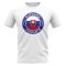 Slovakia Football Badge T-Shirt (White)