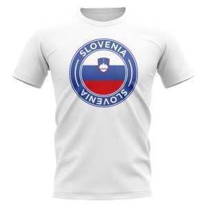 Slovenia Football Badge T-Shirt (White)
