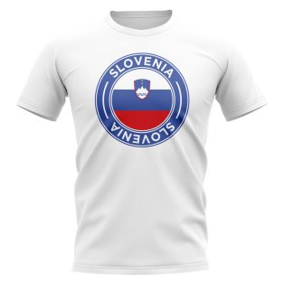 Slovenia Football Badge T-Shirt (White)