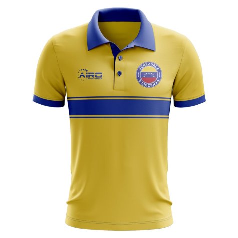 Venezuela Concept Stripe Polo Shirt (Yellow) - Kids