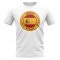 Spain Football Badge T-Shirt (White)