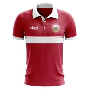 Wales Concept Stripe Polo Shirt (Red)