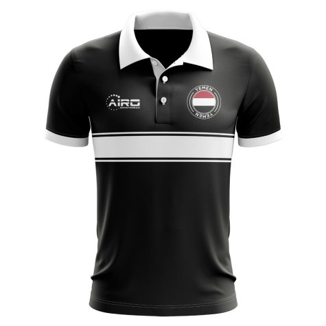 Yemen Concept Stripe Polo Shirt (Black)