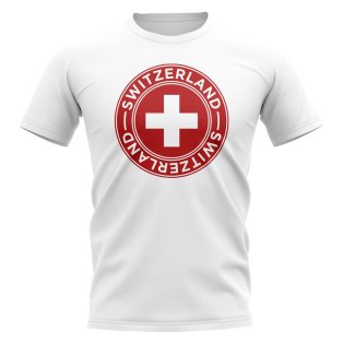 Switzerland Football Badge T-Shirt (White)