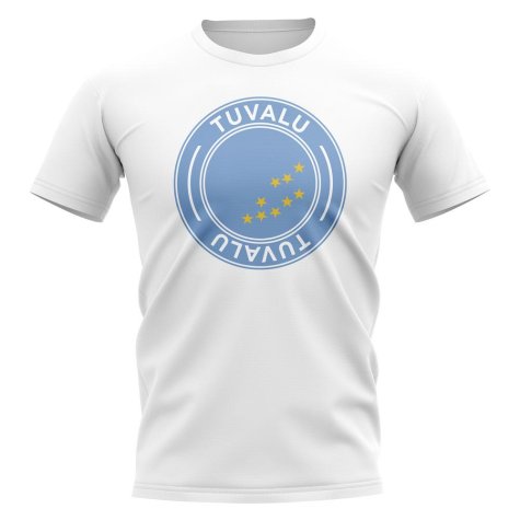 Tuvalu Football Badge T-Shirt (White)