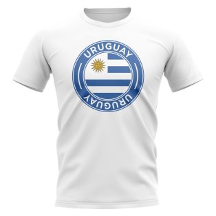 Uruguay Football Badge T-Shirt (White)